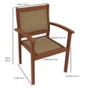 Stapelsessel VARADERO, Eukalyptus geölt + Polyrattan natur, FSC®-zertifiziert