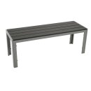 Hockerbank SORANO 2-sitzer, Aluminium silbergrau +...