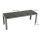 Hockerbank SORANO 2-sitzer, Aluminium silbergrau + Kunstholz dunkelgrau