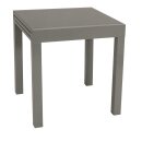 Balkon-Ausziehtisch MARINA, Aluminium silbergrau + Glas grau
