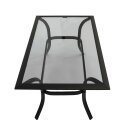 Beistelltisch ZAGREB 102x61x48cm, Stahl schwarz + Glas...