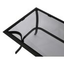 Beistelltisch ZAGREB 102x61x48cm, Stahl schwarz + Glas grau getönt