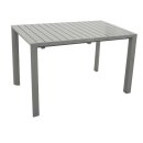 Ausziehtisch BAGO 120/162x70cm, Aluminium silbergrau