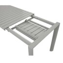 Ausziehtisch BAGO 120/162x70cm, Aluminium silbergrau