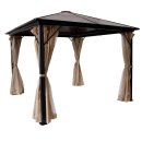 Pavillon MONTREAL 3x3 Meter, Aluminium schwarz, Dach aus...