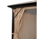 Pavillon MONTREAL 3x3 Meter, Aluminium schwarz, Dach aus PC-Kunststoff