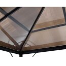 Pavillon MONTREAL 3x3 Meter, Aluminium schwarz, Dach aus PC-Kunststoff