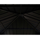 Pavillon NOVARA 3x3 Meter, Aluminium schwarz, Dach aus verzinktem Trapezblech