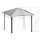 Pavillon NOVARA 3x3 Meter, Aluminium schwarz, Dach aus verzinktem Trapezblech