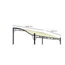 Ersatzdach für Anbaupavillon MANTOVA XL 3x3 Meter, PVC-beschichtet ecru
