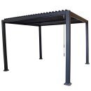 Pavillon BARACOA 3x3 Meter, Aluminium dunkelgrau, Dach...