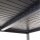 Pavillon BARACOA 3x3 Meter, Aluminium dunkelgrau, Dach aus verstellbaren Alu Lamellen