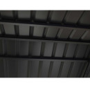 Grillpavillon TOULOUSE 2,5x1,6 Meter, Stahl dunkelgrau, Dach aus Trapezblech