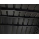 Grillpavillon TOULOUSE 2,5x1,6 Meter, Stahl dunkelgrau, Dach aus Trapezblech