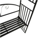 Rosenbogen AVIGNON 220x155cm mit Sitzbank, Metall schwarz