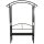 Rosenbogen AVIGNON 220x155cm mit Sitzbank, Metall schwarz