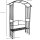 Rosenbogen AVIGNON 220x155cm mit Sitzbank, Metall schwarz