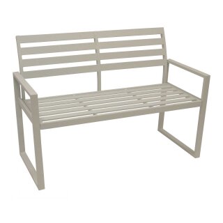 Bank ATLANTA 2-sitzer, Aluminium weiss