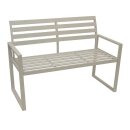 Bank ATLANTA 2-sitzer, Aluminium weiss