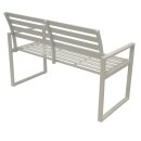 Bank ATLANTA 2-sitzer, Aluminium weiss