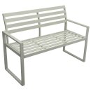 Bank ATLANTA 2-sitzer, Aluminium weiss