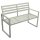 Bank ATLANTA 2-sitzer, Aluminium weiss