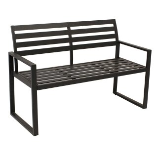 Bank ATLANTA 2-sitzer, Aluminium schwarz