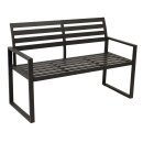 Bank ATLANTA 2-sitzer, Aluminium schwarz