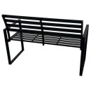 Bank ATLANTA 2-sitzer, Aluminium schwarz