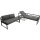 Funktions Lounge Set MONTANA, Aluminium dunkelgrau, Polster grau