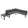 Funktions Lounge Set MONTANA, Aluminium dunkelgrau, Polster grau