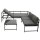 Funktions Lounge Set MONTANA, Aluminium dunkelgrau, Polster grau