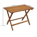 Klapptisch DANA 90x52cm, Akazie geölt, FSC®-zertifiziert