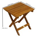Klapp - Beistelltisch MARA 38x38cm, Akazie geölt, FSC®-zertifiziert