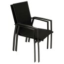 Stapelsessel FARO, Aluminium anthrazit + Kunstgewebe...