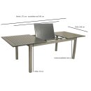 Garnitur BAJAZZO 7-teilig, Alu + Kunstgewebe schwarz