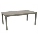 Garnitur PISA 7-teilig, Alu + Glas + Kunstgewebe schwarz