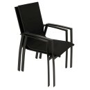 Garnitur TORINO 9-teilig, Alu + Glas + Kunstgewebe schwarz