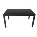 Garnitur TORINO 9-teilig, Alu + Glas + Kunstgewebe schwarz