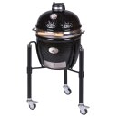 Monolith Junior PRO SERIE 2.0 BLACK inkl. Gestell + Kohlkorb + Grillrostheber