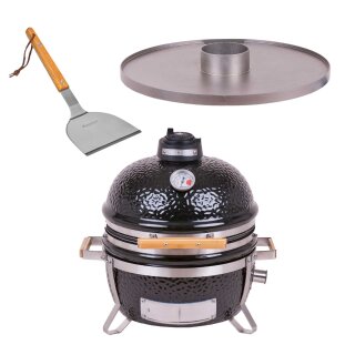 Monolith Icon BLACK + Feuerplatte + Spatula