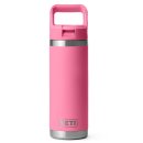 YETI Rambler Flasche 18oz (532ml) mit Trinkhalmdeckel Harbor Pink
