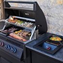 Napoleon Outdoorküche Oasis Compact 106, Mattschwarz mit BIG 32-1 und Einbau SIZZLE ZONE
