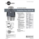 InSinkErator Küchenabfall Entsorger Evolution Plus 1000 SR