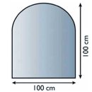 Lienbacher Glasbodenplatte 6 mm Halbrund 100 x 100 cm