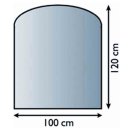 Lienbacher Glasbodenplatte 6 mm Segmentbogen 100 x 120 cm