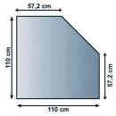 Lienbacher Glasbodenplatte 6 mm Fünfeck 110 x 110 cm