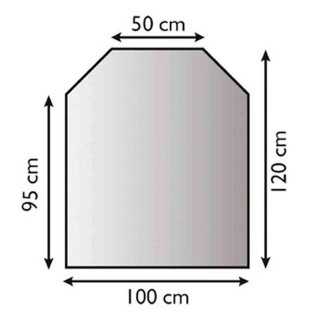 Lienbacher Glasbodenplatte 8 mm Sechseck 100 x 120 cm