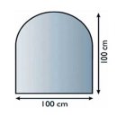 Lienbacher Glasbodenplatte 8 mm Halbrund 100 x 100 cm