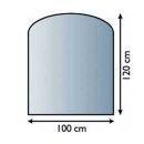 Lienbacher Glasbodenplatte 8 mm Segmentbogen 100 x 120 cm